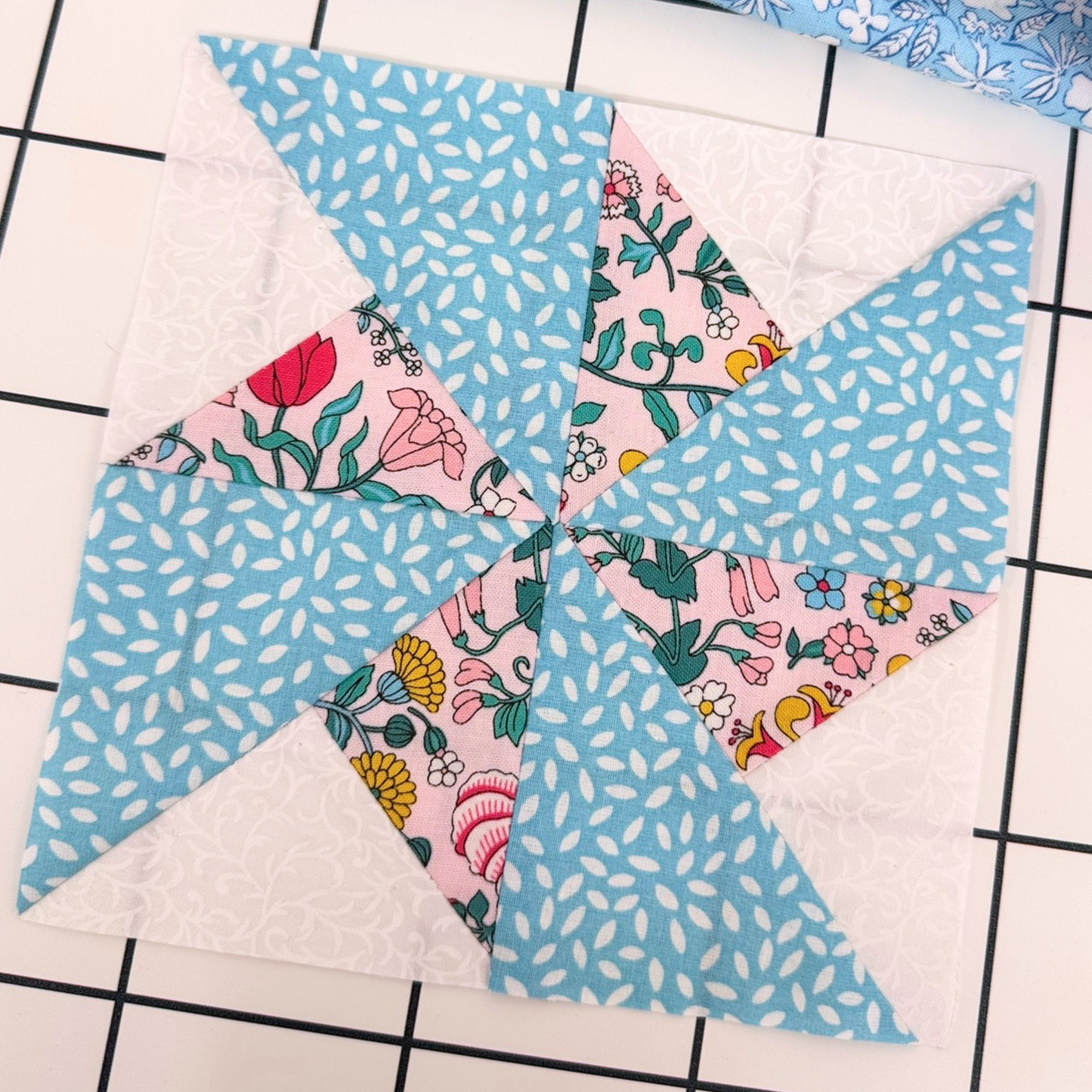 Old Windmill Quilt Block Pattern - 6" Size - DIGITAL PATTERN