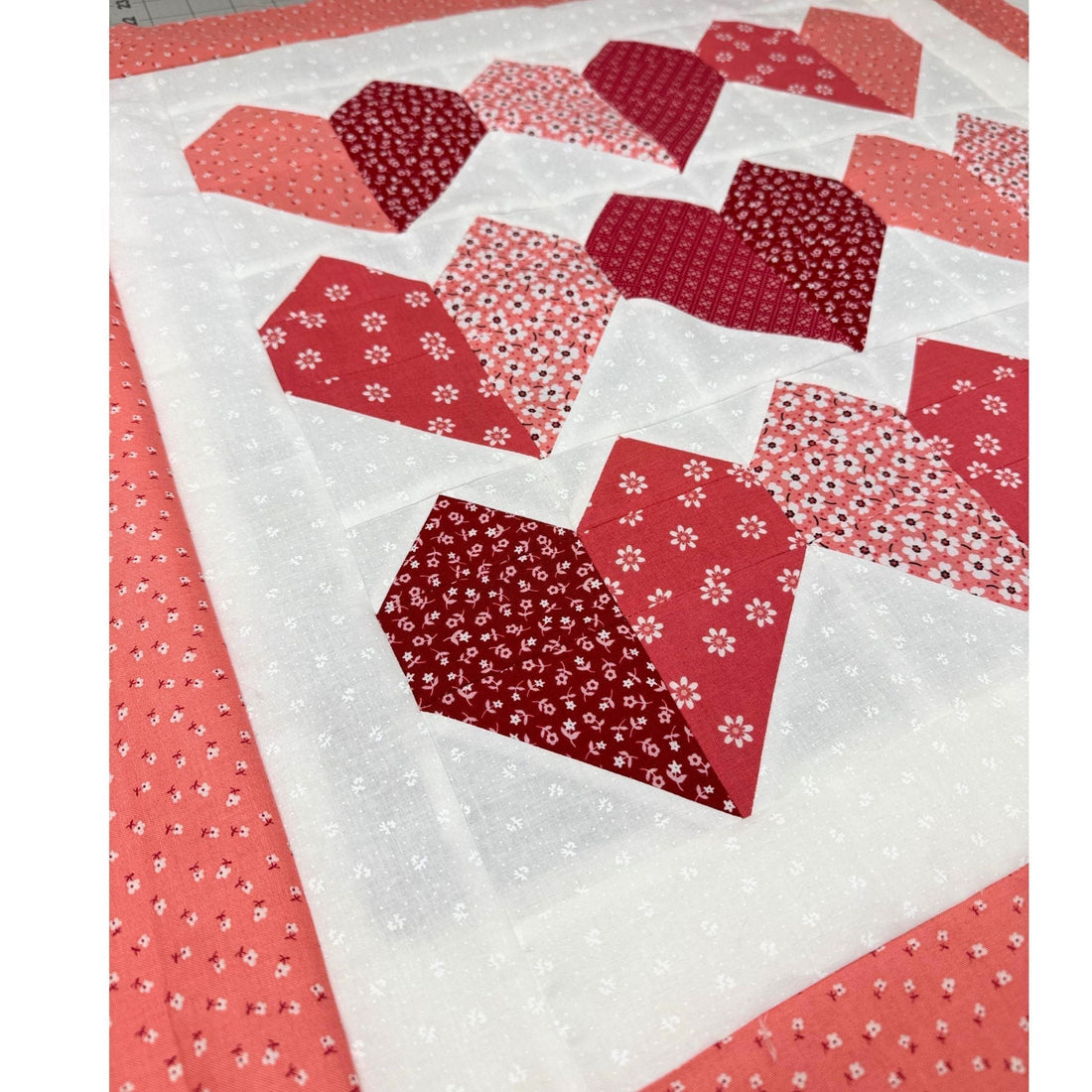 Beginner friendly heart quilt pattern