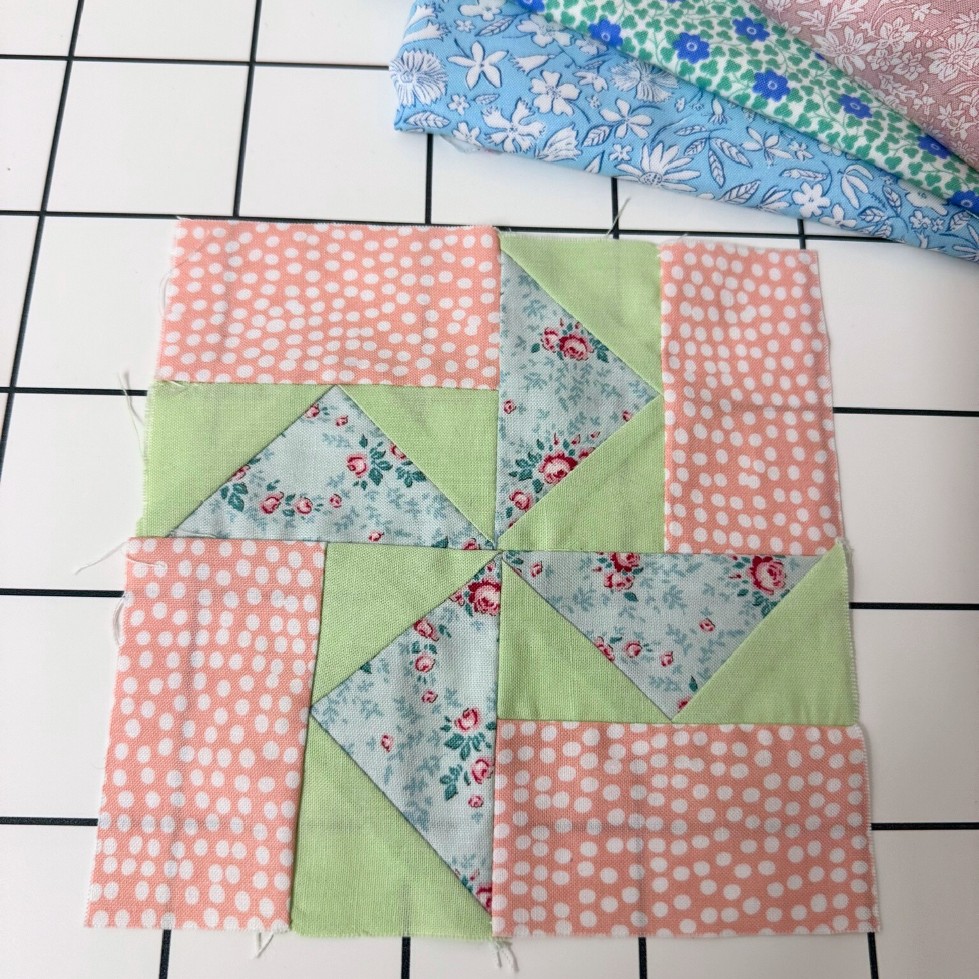 6+ How To Quilt For Beginners Spinning Geese Quilt Block Pattern - 6" Size DIGITAL PATTERN