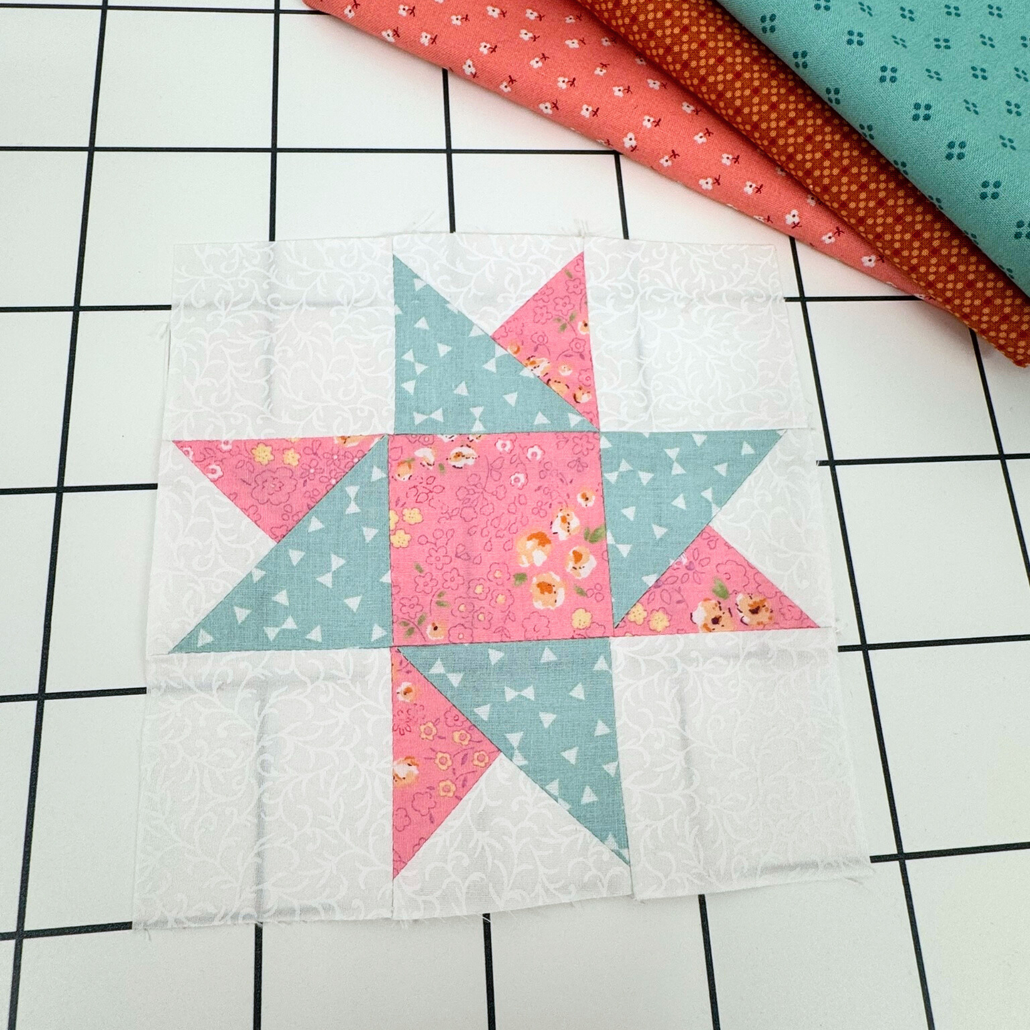 Star of Hope Quilt Block Pattern - 6" Size - DIGITAL PATTERN