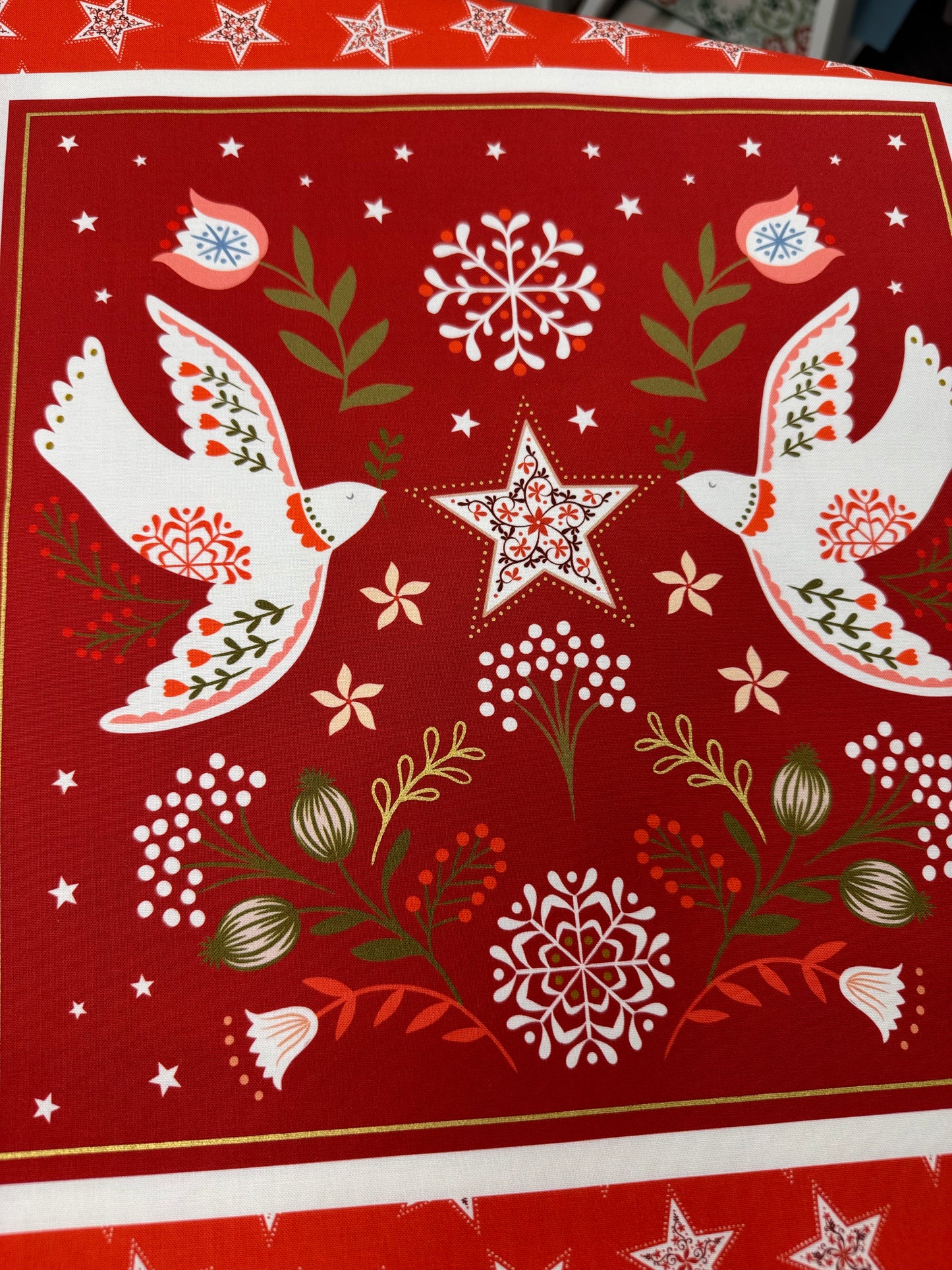 Lewis & Irene Peace and Joy Cushion Panel