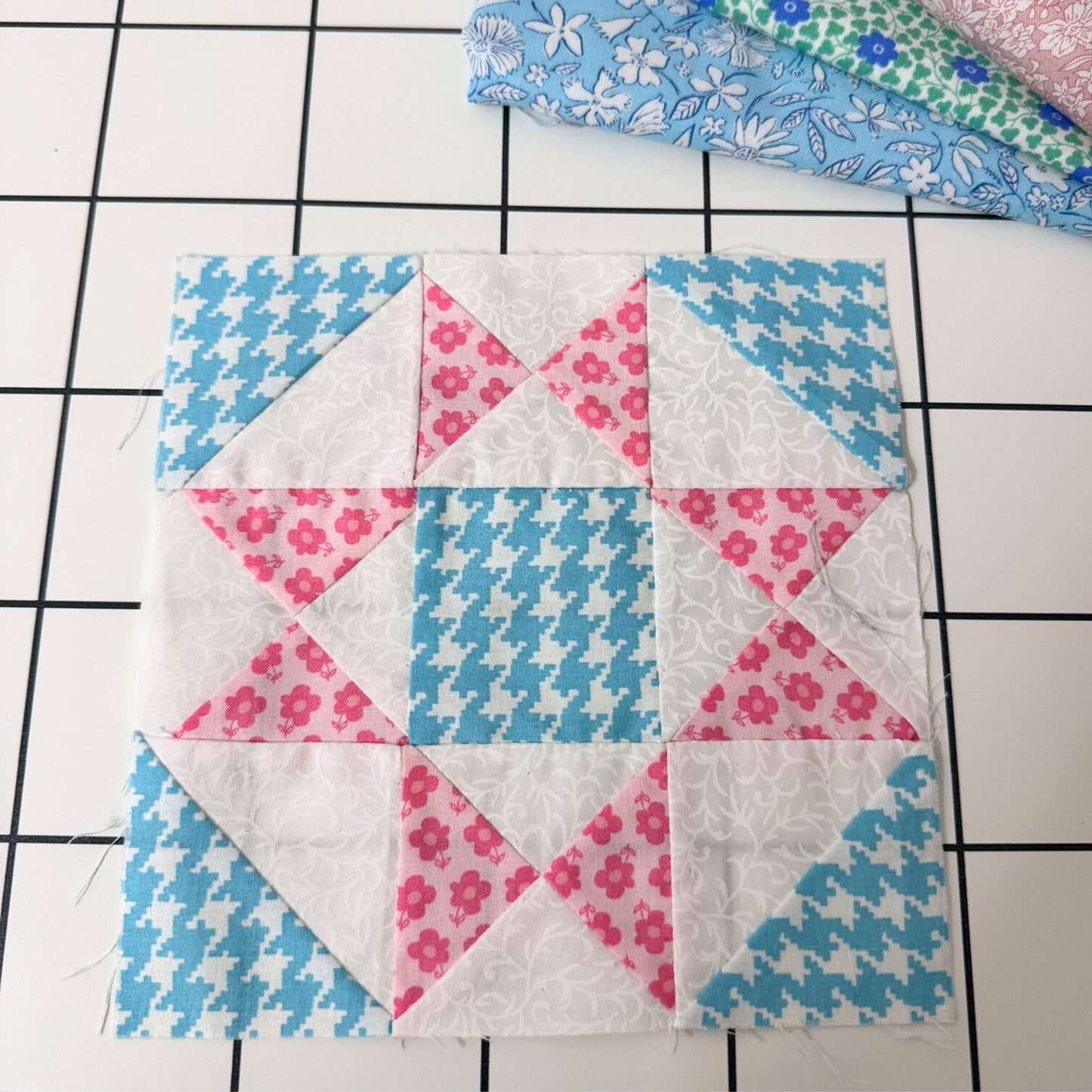 OHIO Star Quilt Block Pattern - 6" Size - DIGITAL PATTERN