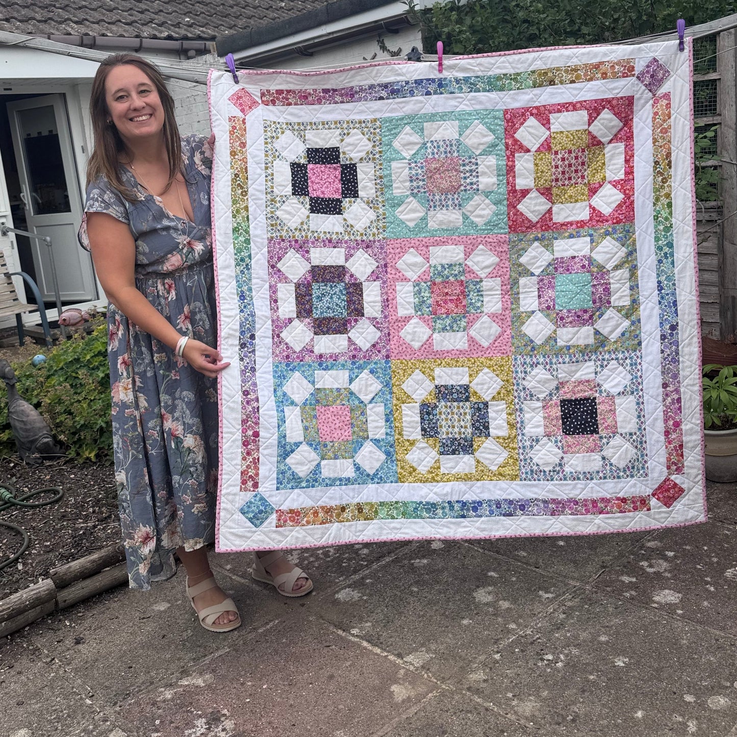 In May's Garden Quilt Pattern - Digital Download Pattern