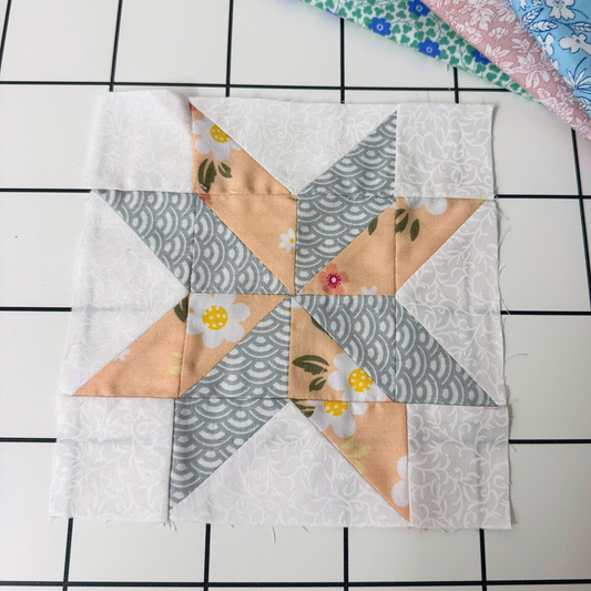 Diamond Star Quilt Block Pattern - 6" and 12" Size DIGITAL PATTERN