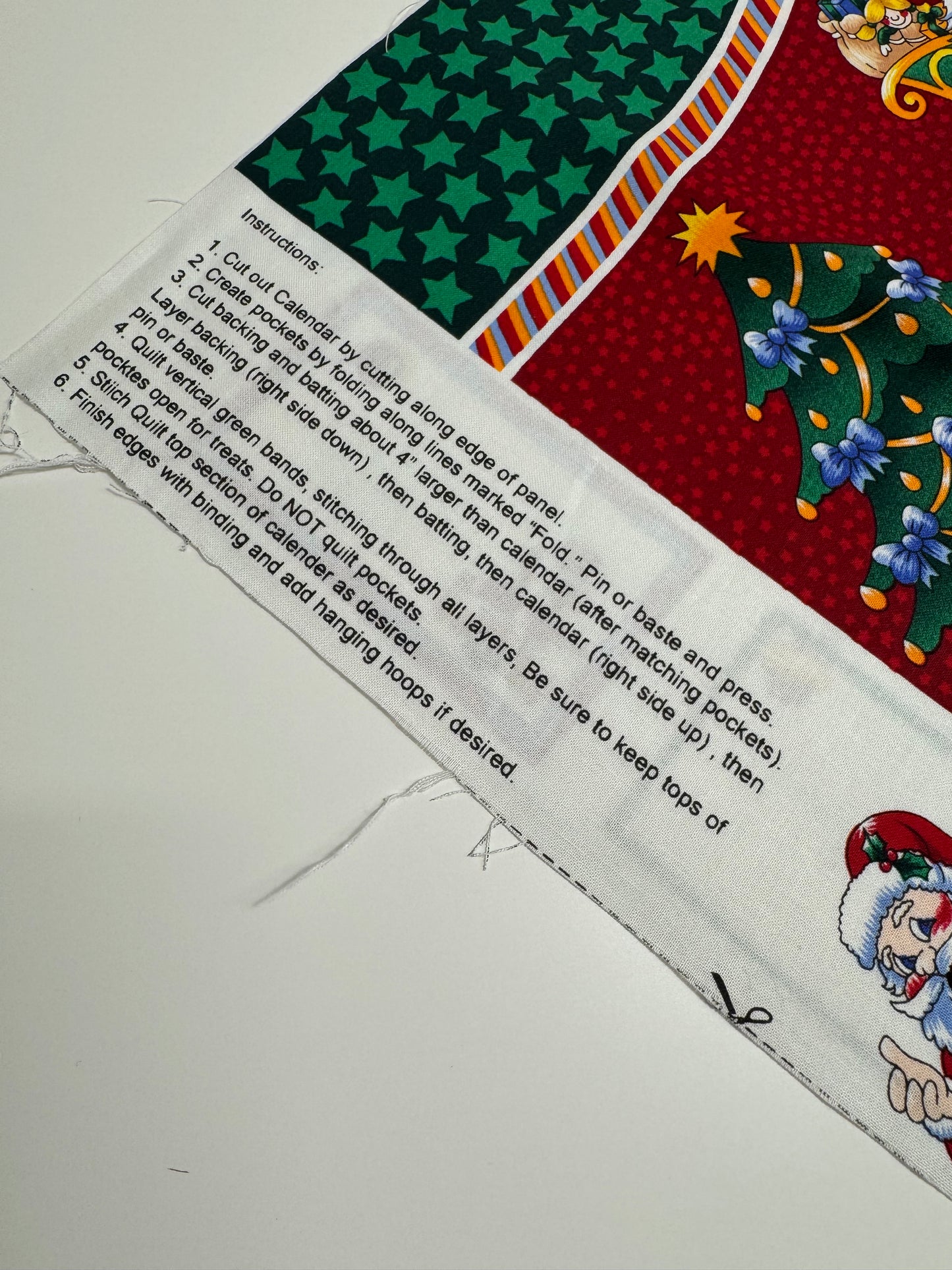 Santa on his Sleigh Christmas Fabric Advent Calendar Panel