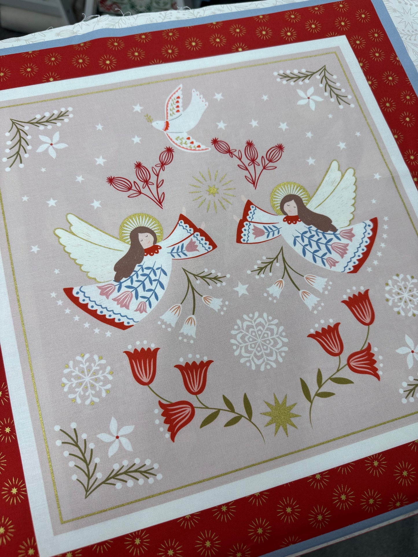 Lewis & Irene Peace and Joy Cushion Panel