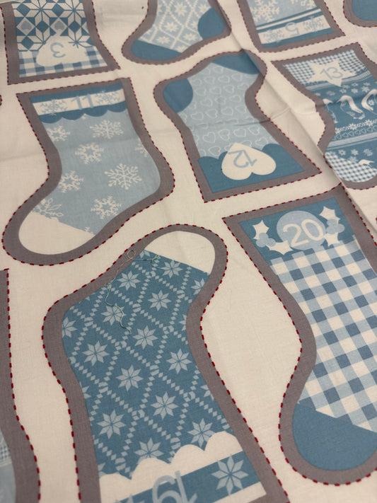 Nordic Mini Stocking Bunting Fabric Panel