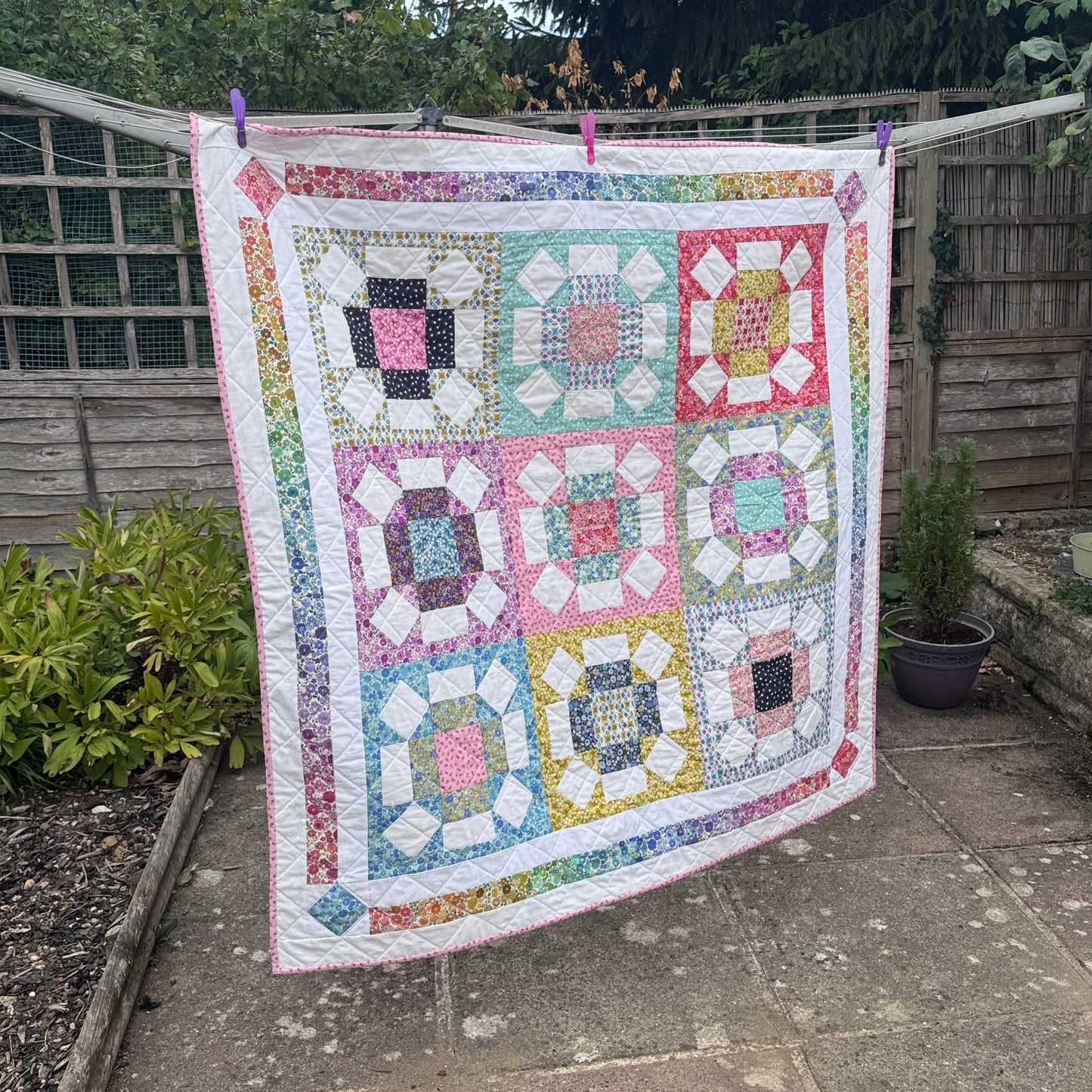 In May's Garden Quilt Pattern - Digital Download Pattern